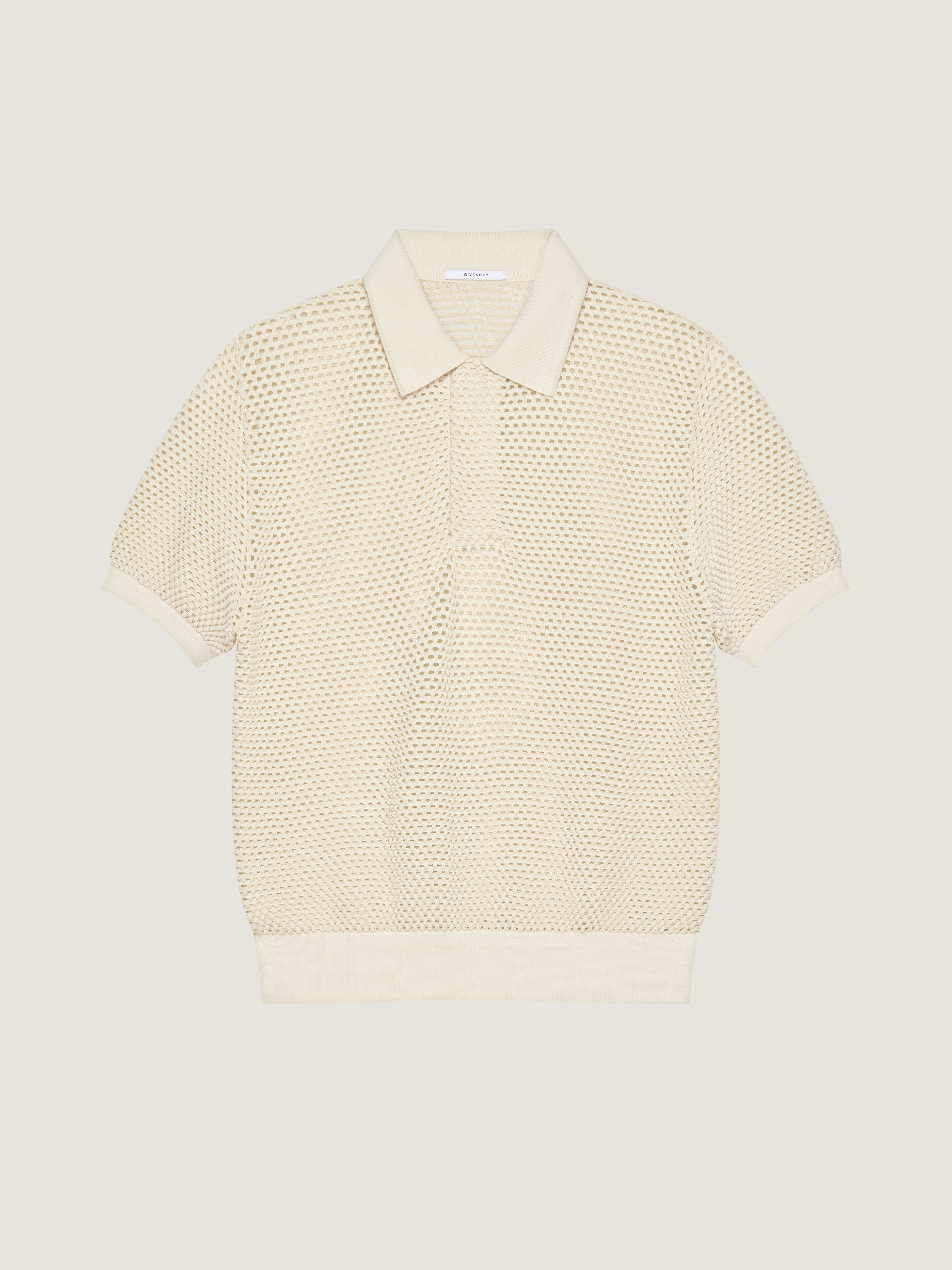 Polo in crochet knit